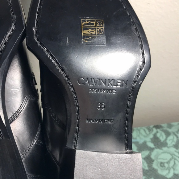 Calvin Klein 205W39NYC Calveta Leather Boots Sz 35 - Picture 6 of 7